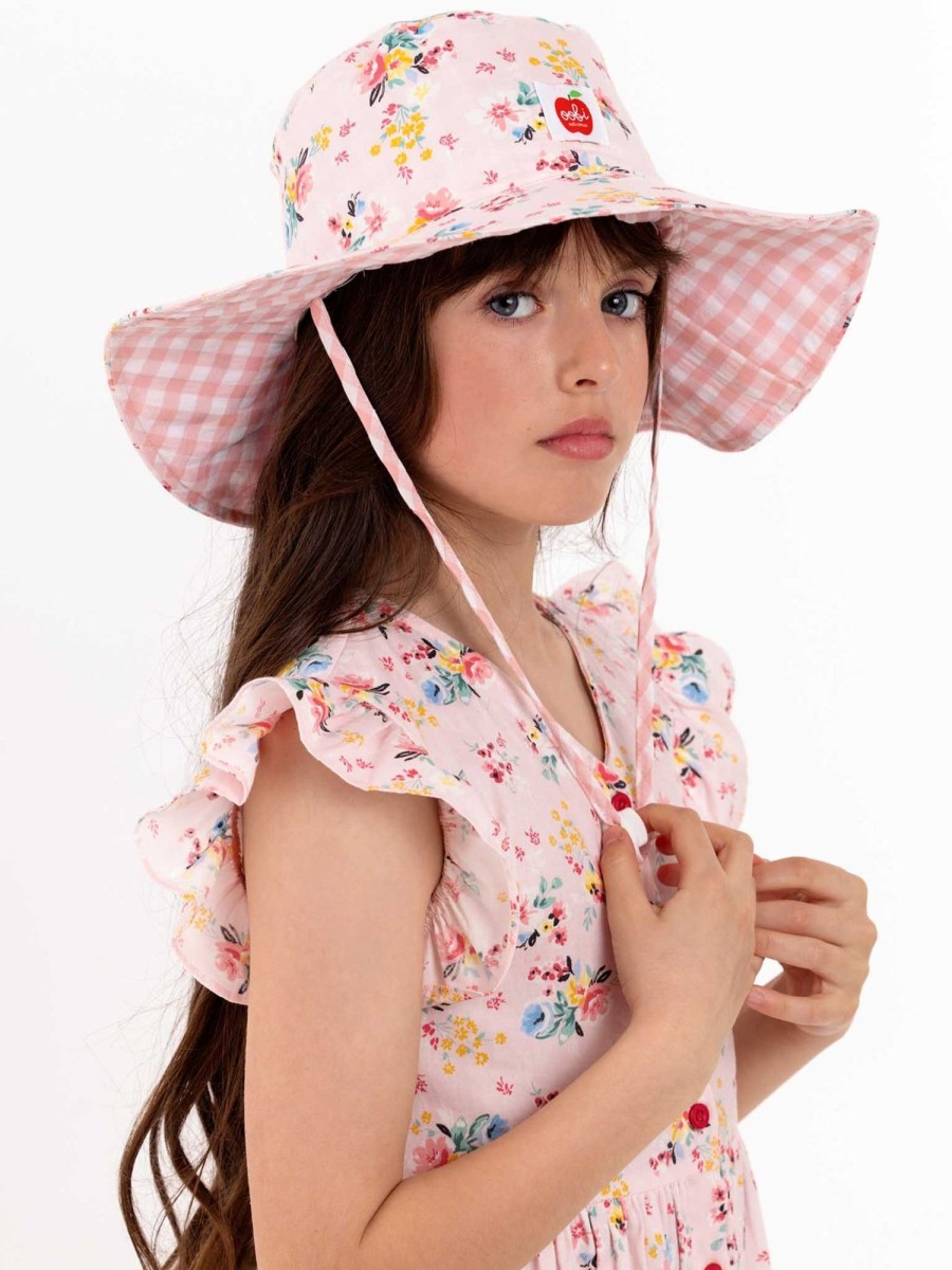 Girl'S Summer Clothes Pink Flowers | Vintage Pink Floral Chloe Hat