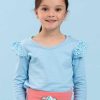 Girl'S Winter Clothes Essentials | Perfectly Imperfect Lace Shoulder Sky Tee