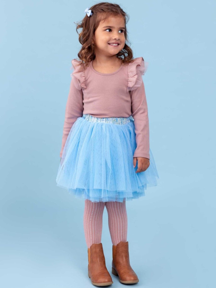 Girl'S Winter Clothes Light Blue | Sky Blue Tutu Skirt