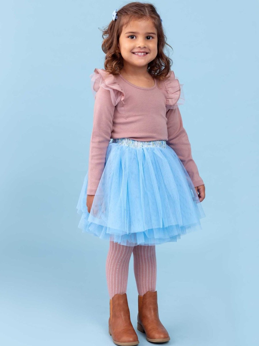 Girl'S Winter Clothes Light Blue | Sky Blue Tutu Skirt