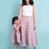 Girl'S Summer Clothes Jacaranda Tree | Women'S Jacaranda Tree Button Skirt