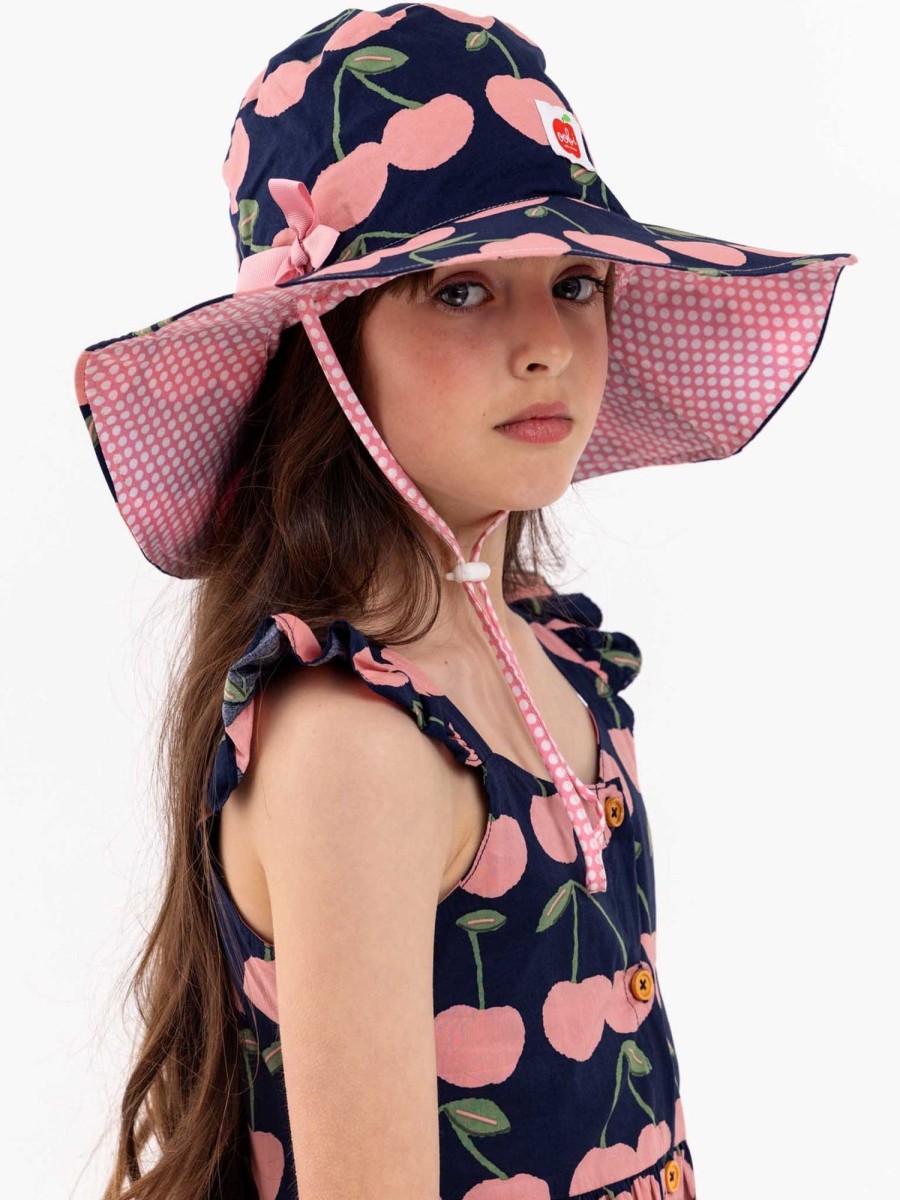 Girl'S Summer Clothes Navy Cherry | Navy Cherry Chloe Hat