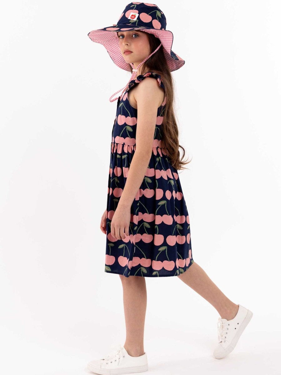 Girl'S Summer Clothes Navy Cherry | Navy Cherry Chloe Hat