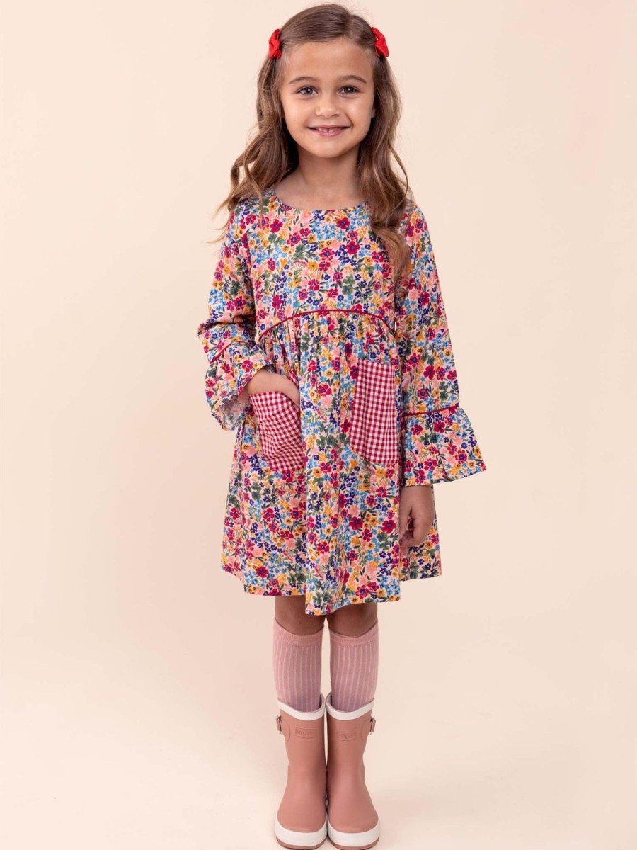 Girl'S Winter Clothes Forest Flower | Pilgrim Pink Forest Flower Dress