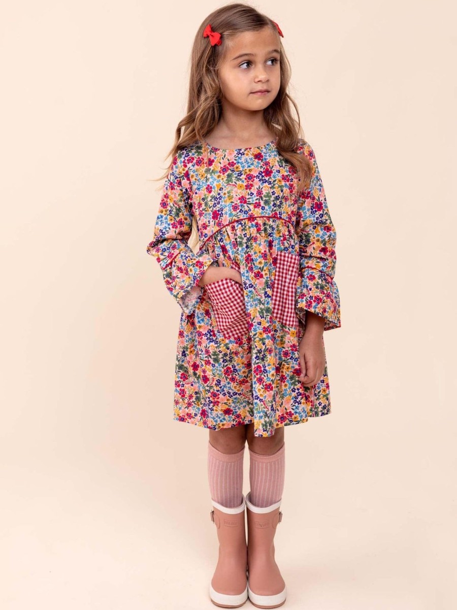 Girl'S Winter Clothes Forest Flower | Pilgrim Pink Forest Flower Dress